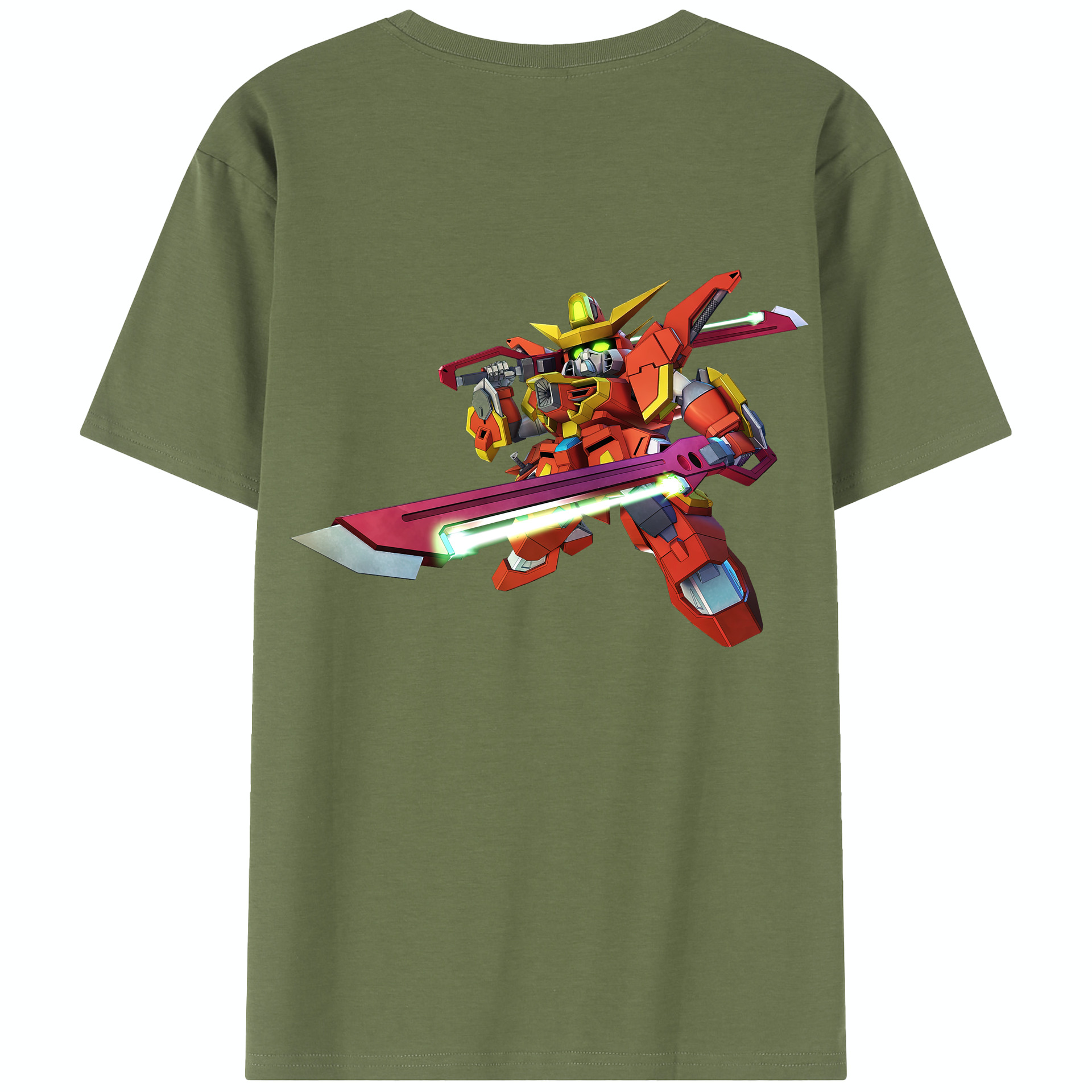 （画像用） 機動戦士ガンダム Mobile Suit Gundam 綿100％半袖Tシャツ（背面プリント）